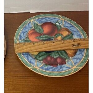 Victoria Beale FORBIDDEN FRUIT 9024 Salad Dessert Plate Porcelain Set 7.5”
